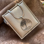 Tree Life Rhinestone Pendant Necklace