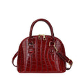 Crocodile-Pattern PU Shell Bag