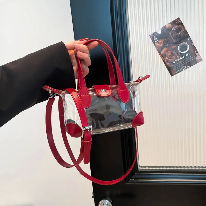 Clear PVC Hobo Crossbody Bag