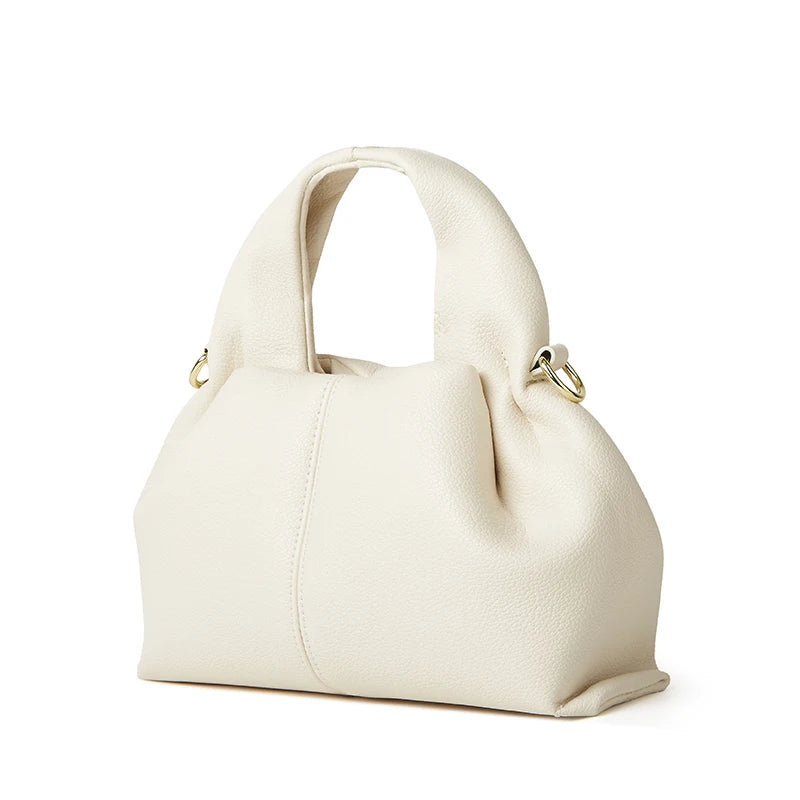Soft Leather Crossbody Tote Bag