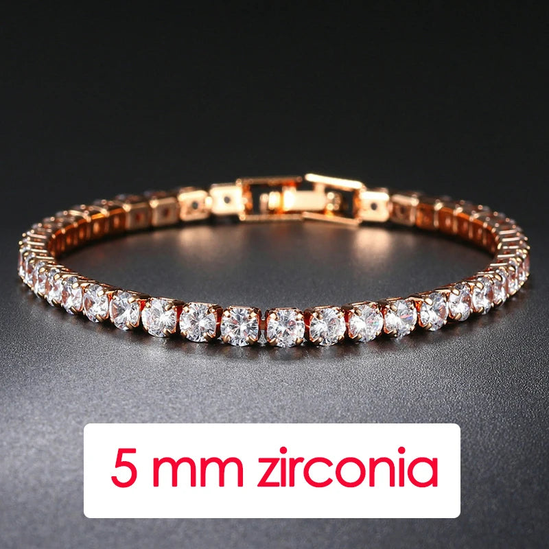 Zirconia Tennis Hip Bangle