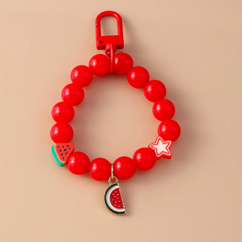 Handmade Beaded Bracelet Keychain