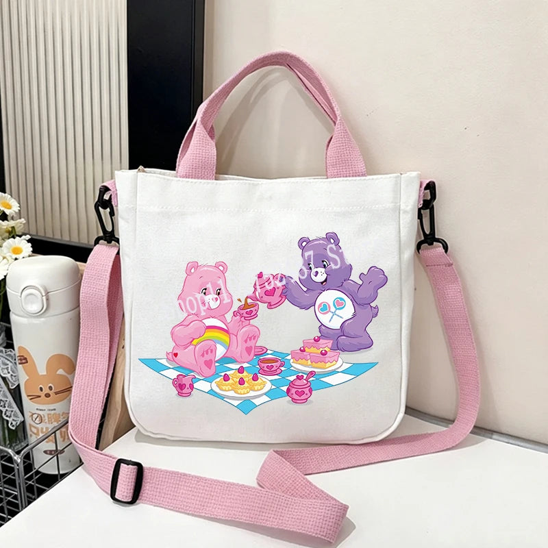 Printed Canvas Crossbody Bag