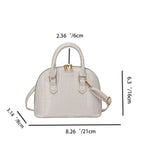 Crocodile-Pattern PU Shell Bag
