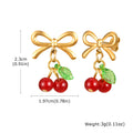 Cherry Zirconia Dangle Earrings