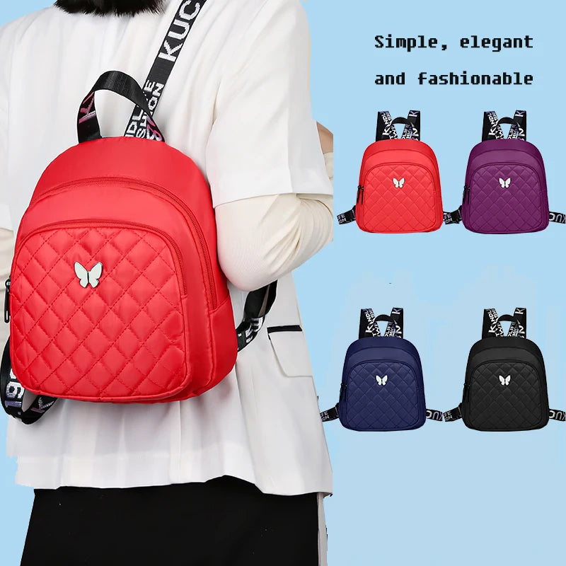 Multi-color Quilted Butterfly Backpack