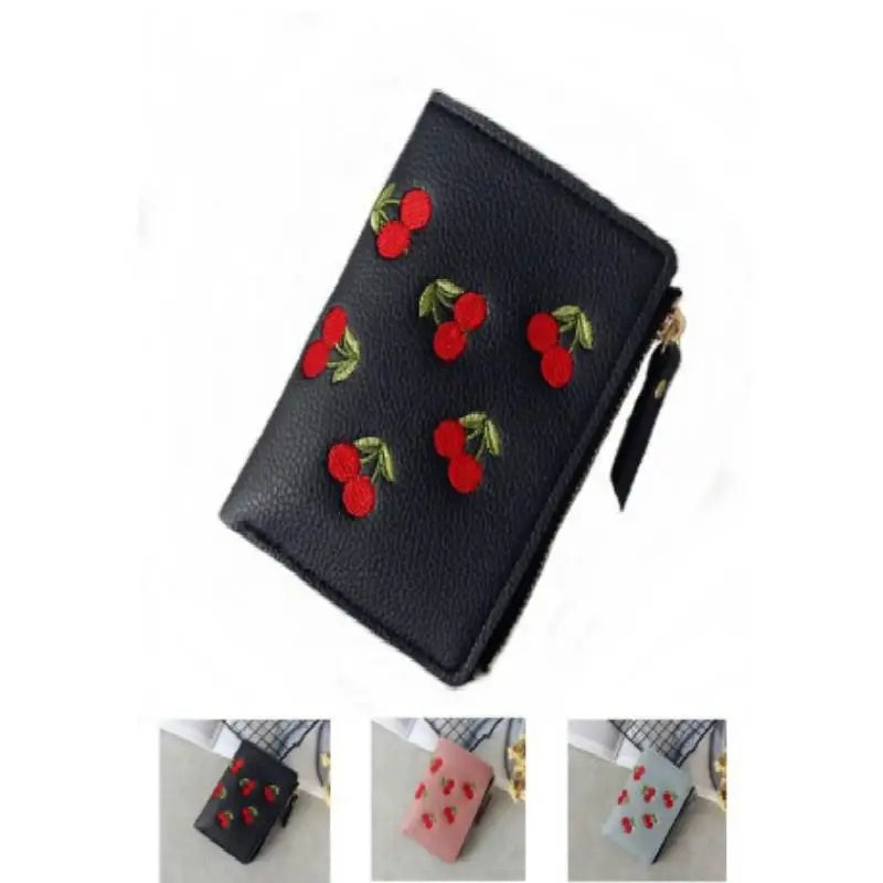 Vertical Buckle Cherry Wallet