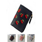 Vertical Buckle Cherry Wallet