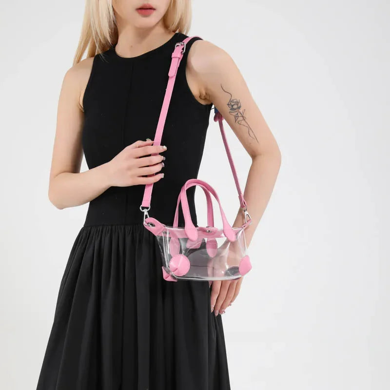 Clear PVC Hobo Crossbody Bag