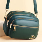 Multi-Pocket PU Shoulder Bag