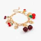 Handmade Cherry Bow Bracelet