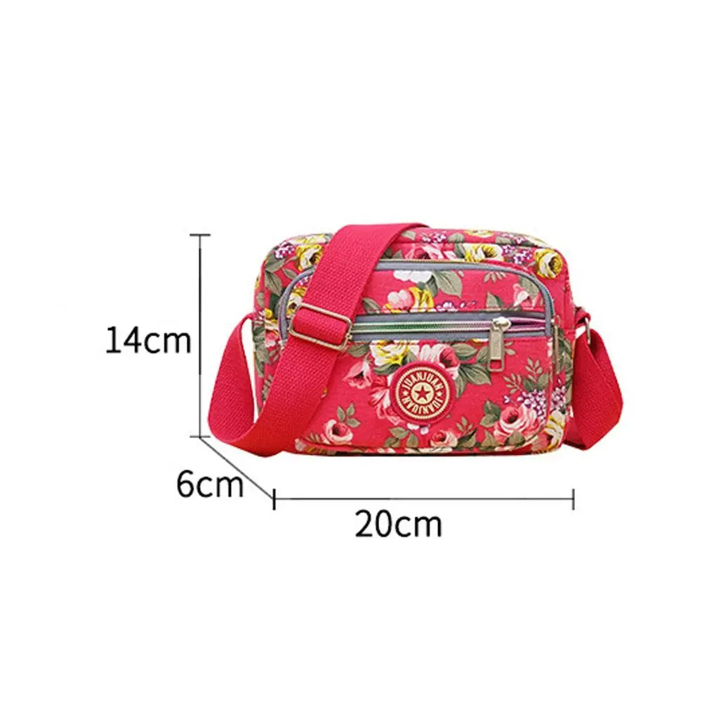 Multi-Layer Nylon Crossbody Bag