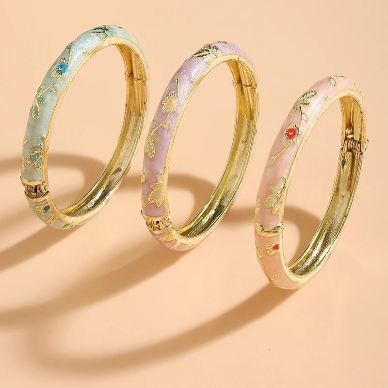 Fine Small Flower Bangle