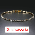 Zirconia Tennis Hip Bangle