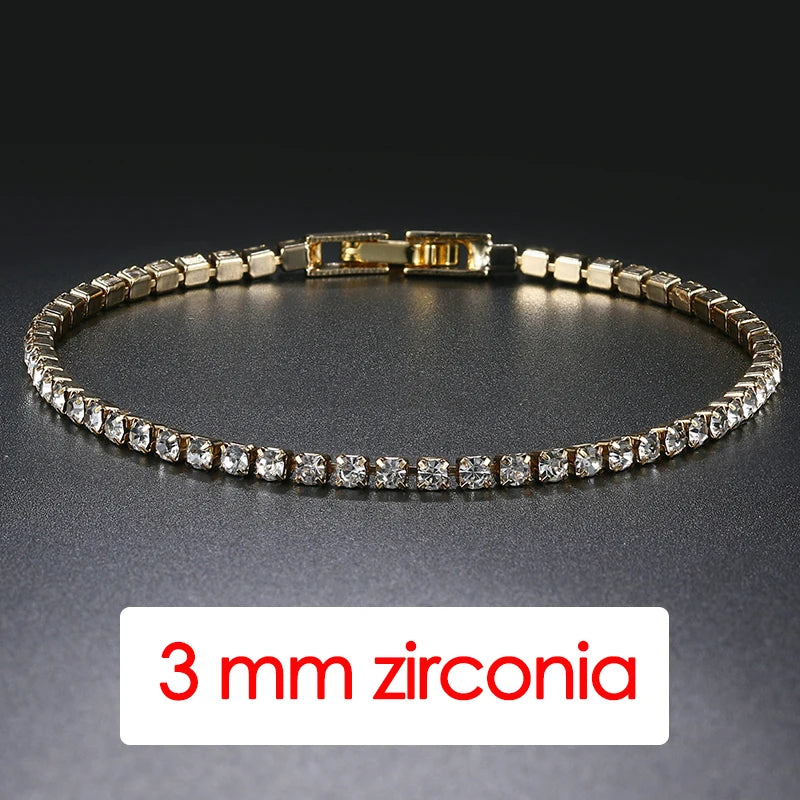 Zirconia Tennis Hip Bangle