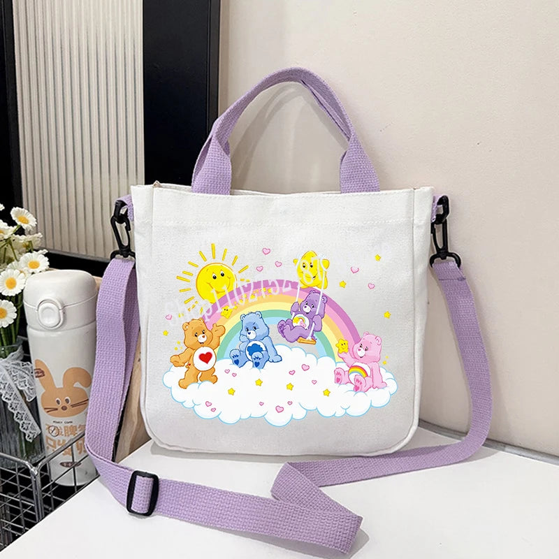 Printed Canvas Crossbody Bag