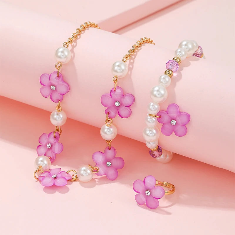 Flower Beads Jewelry Set