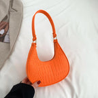 Felt Half-Moon Shoulder Bag