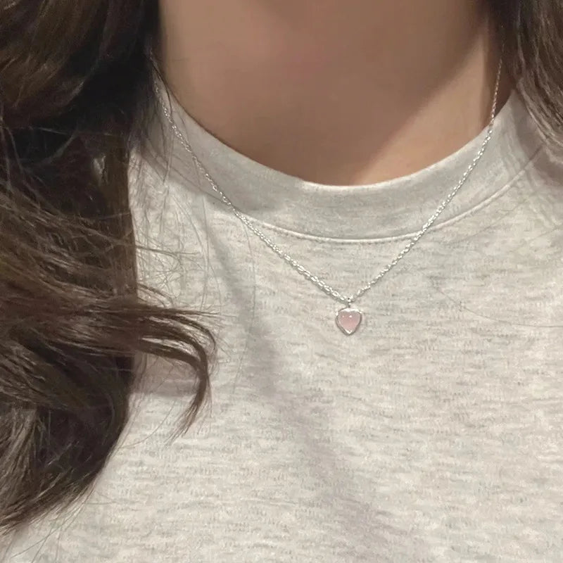 Charm Sterling Silver Pendant Necklace