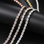 Dainty Oval Crystal Necklace