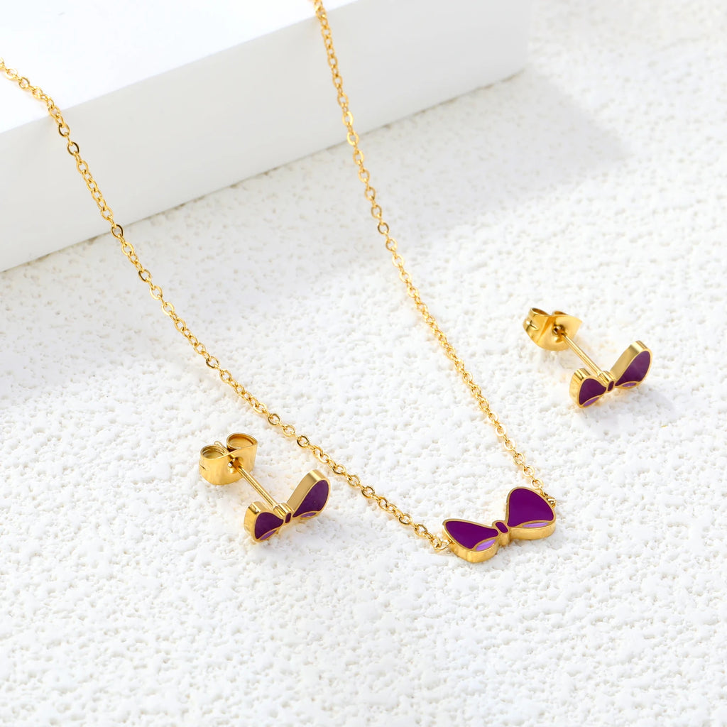 Unicorn Stainless Necklace & Earring Set
