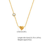 Cubic Zirconia Heart Pendant Necklace