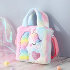 Plush Unicorn Tote Backpack