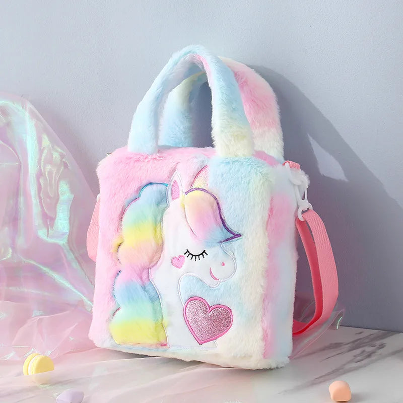 Plush Unicorn Tote Backpack