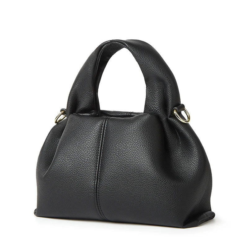 Soft Leather Crossbody Tote Bag