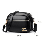 Multi-Pocket PU Shoulder Bag