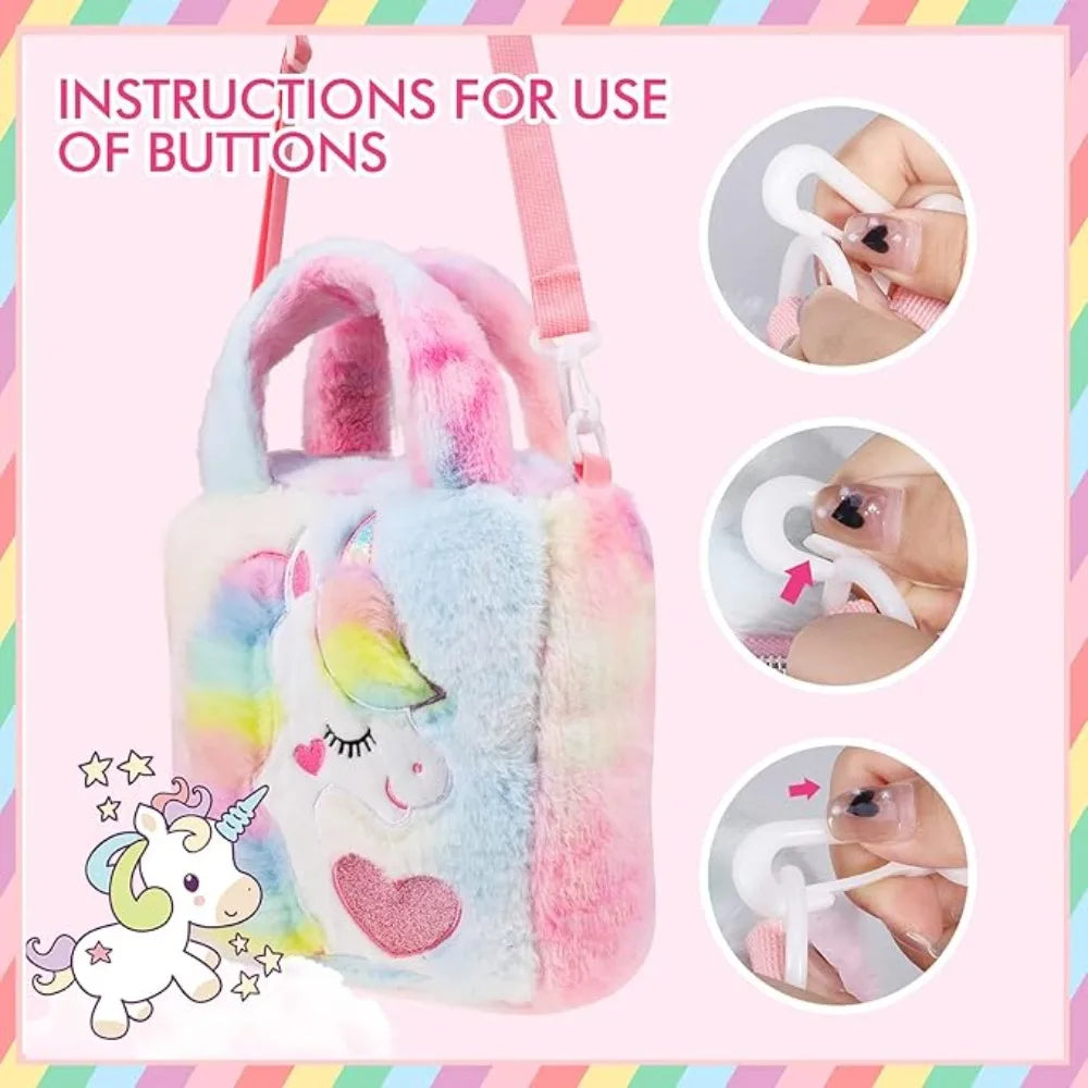 Plush Unicorn Tote Backpack
