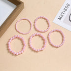 Pink Imitation Pearl Bracelet
