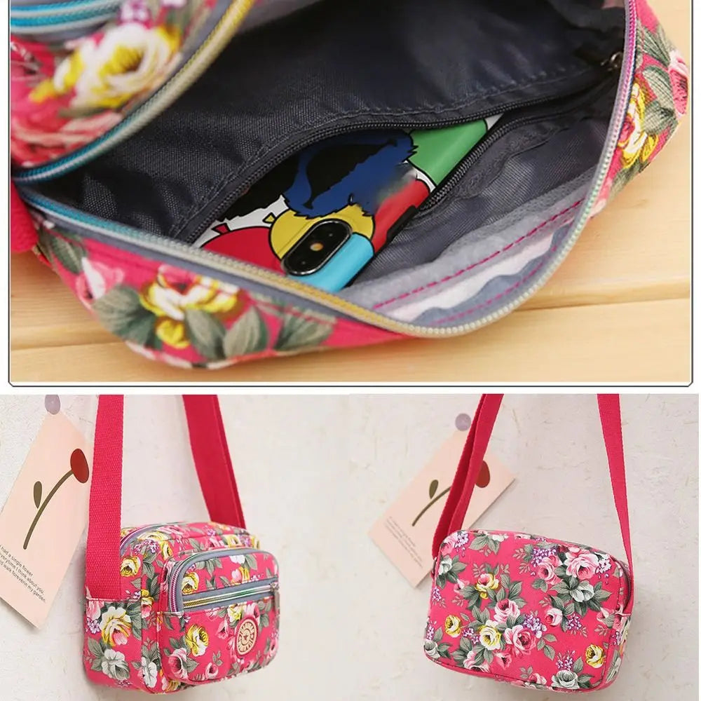 Multi-Layer Nylon Crossbody Bag