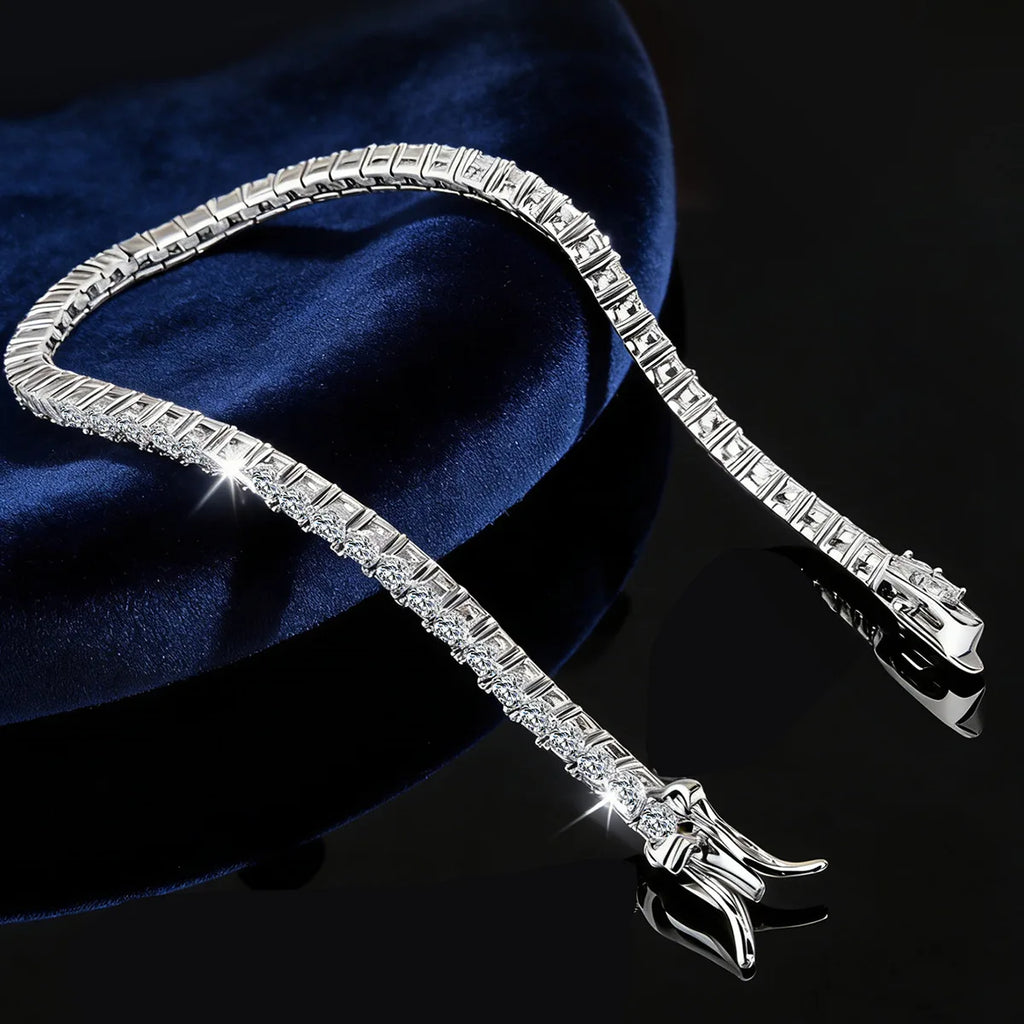 Moissanite Tennis Sterling Bracelet