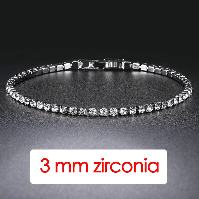 Zirconia Tennis Hip Bangle
