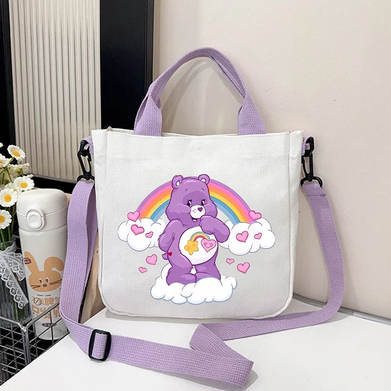 Printed Canvas Crossbody Bag