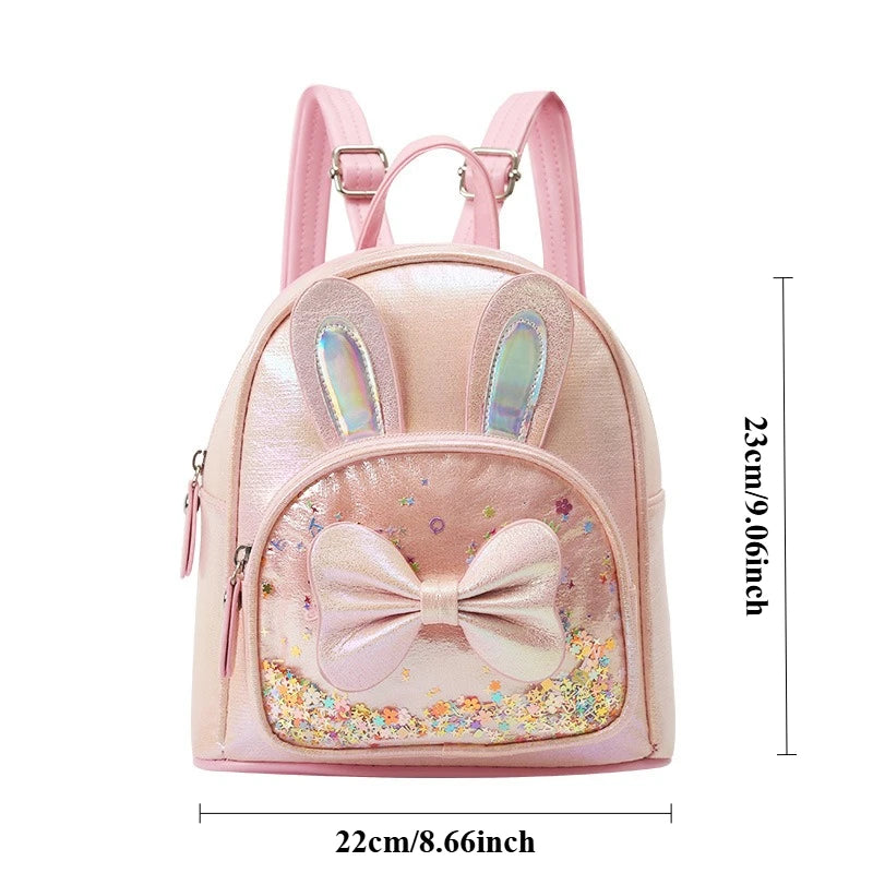 Sequin Rabbit Bow Backpack