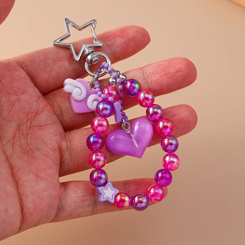 Handmade Beaded Bracelet Keychain
