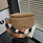 Lamb Wool Crossbody Chest Bag