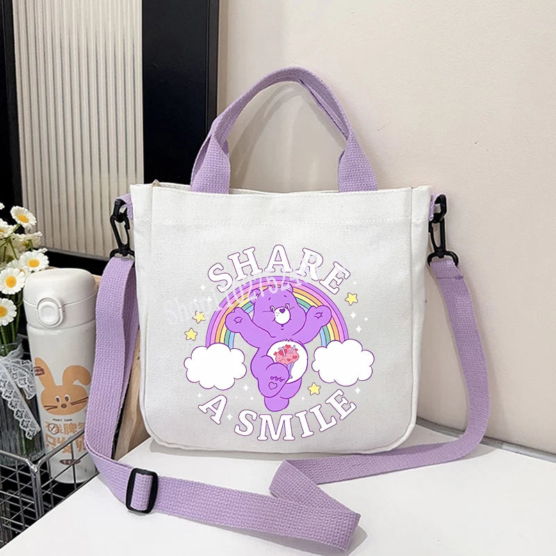 Printed Canvas Crossbody Bag