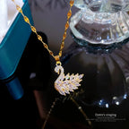 Full Crystal Pink Pendant Necklace