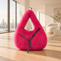 Faux Fur Chain Handbag