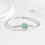 Sterling Silver Four-leaf Bracelet