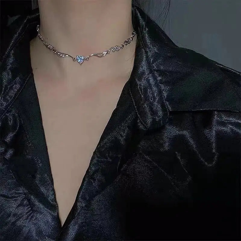 Angel Wings Heart Pendant Necklace