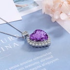 Sterling Silver Purple Pendant Necklace