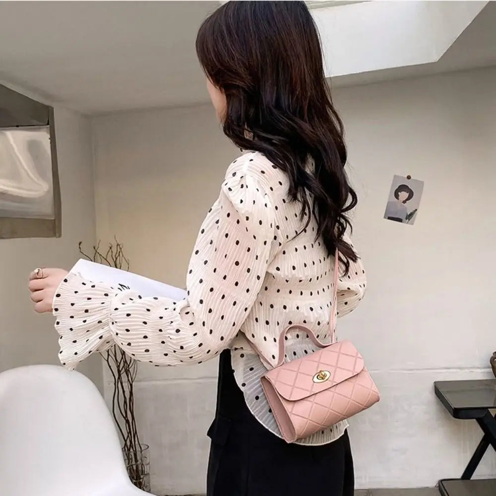 PU Leather Fold-Over Crossbody Bag