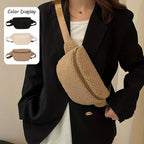 Lamb Wool Crossbody Chest Bag