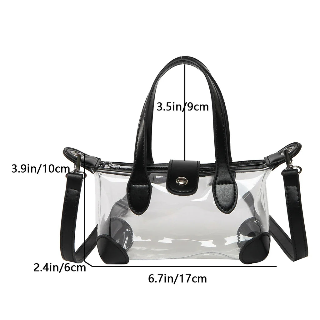Clear PVC Hobo Crossbody Bag