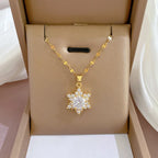 Golden Stainless Steel Pendant Necklace