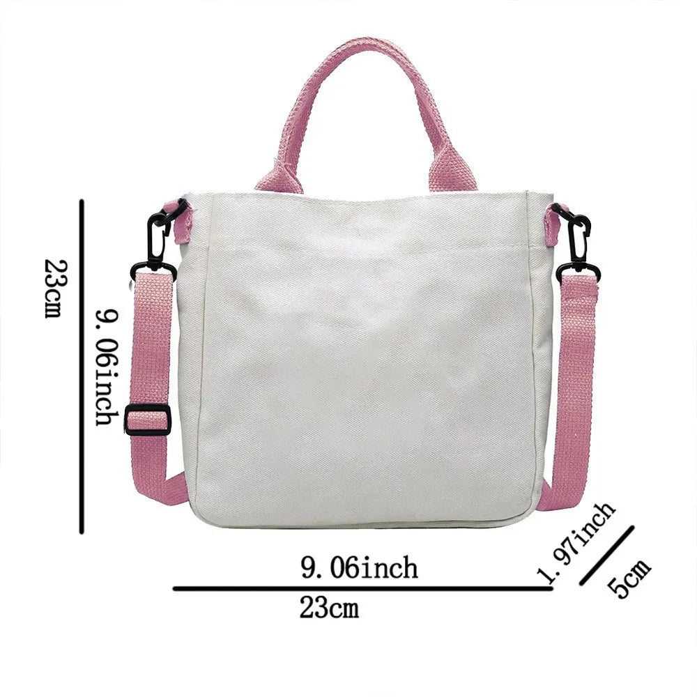 Printed Canvas Crossbody Bag